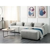 Beliani Trivietė kampinė sofa SVANSELE pilka, kairinė