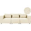 Beliani Trivietė modulinė sofa AXEBO, kreminė balta, „Boucle“ audinys