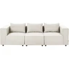 Beliani Trivietė modulinė sofa AXEBO, kreminė balta, „Boucle“ audinys