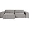Beliani Trivietė modulinė sofa HELLNAR su otomana, pilka