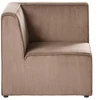 Beliani Trivietė modulinė sofa LEMVIG, smėlio spalvos velvetas
