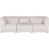 Beliani Trivietė modulinė sofa LEMVIG smėlio spalvos velvetas