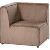 Beliani Trivietė modulinė sofa LEMVIG, smėlio spalvos velvetas