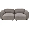 Beliani Trivietė sofa AFOSS tamsiai pilka
