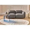 Beliani Trivietė sofa AFOSS tamsiai pilka
