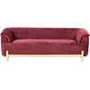 Beliani Trivietė sofa ALNOR šenilinė burgundo spalvos