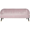 Beliani Trivietė sofa ALSVAG veliūrinė, rožinė