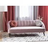 Beliani Trivietė sofa ALSVAG veliūrinė, rožinė