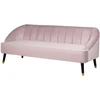 Beliani Trivietė sofa ALSVAG veliūrinė, rožinė