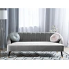 Beliani Trivietė sofa ALSVAG veliūrinė šviesiai pilka