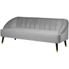 Beliani Trivietė sofa ALSVAG veliūrinė šviesiai pilka