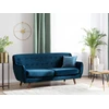 Beliani Trivietė sofa BODO, veliūras, tamsiai mėlyna