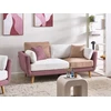 Beliani Trivietė sofa BOLGA rožinė