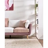 Beliani Trivietė sofa BOLGA rožinė