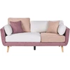 Beliani Trivietė sofa BOLGA rožinė