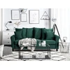 Beliani Trivietė sofa BORNHOLM, veliūras, tamsiai žalia