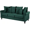 Beliani Trivietė sofa BORNHOLM, veliūras, tamsiai žalia