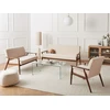 Beliani Trivietė sofa ESRUM Boucle tamsiai ruda/smėlio spalvos