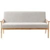 Beliani Trivietė sofa ESRUM šviesiai ruda / pilka