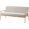 Beliani Trivietė sofa ESRUM šviesiai ruda / pilka