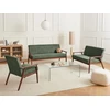 Beliani Trivietė sofa ESRUM tamsiai ruda / žalia
