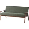 Beliani Trivietė sofa ESRUM tamsiai ruda / žalia