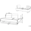 Beliani Trivietė sofa FAXEN Balta