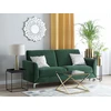 Beliani Trivietė sofa FENES, veliūras, tamsiai žalia