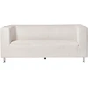 Beliani Trivietė sofa FLORO, šenilas, balta
