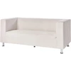 Beliani Trivietė sofa FLORO, šenilas, balta