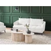 Beliani Trivietė sofa HOBRO, balta, bouclé audinys