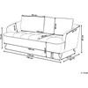 Beliani Trivietė sofa HOBRO, balta, bouclé audinys