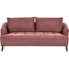 Beliani Trivietė sofa HOBRO burgundo spalvos