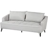 Beliani Trivietė sofa HOBRO šviesiai pilka