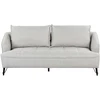 Beliani Trivietė sofa HOBRO šviesiai pilka
