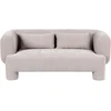 Beliani Trivietė sofa HOGBO smėlio spalvos