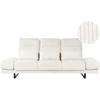 Beliani Trivietė sofa IKAST, velvetinis audinys, šviesiai smėlio spalvos