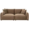 Beliani Trivietė sofa JUBEK, ruda, veliūrinė