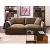 Beliani Trivietė sofa JUBEK, ruda, veliūrinė