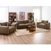 Beliani Trivietė sofa JUBEK, ruda, veliūrinė