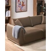 Beliani Trivietė sofa JUBEK, ruda, veliūrinė