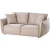 Beliani Trivietė sofa KUNES smėlio spalvos