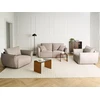 Beliani Trivietė sofa KUNES smėlio spalvos