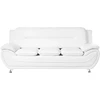 Beliani Trivietė sofa LEIRA, eko oda, balta