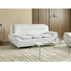 Beliani Trivietė sofa LEIRA, eko oda, balta