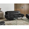 Beliani Trivietė sofa LEIRA, juoda, iš eko odos