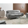 Beliani Trivietė sofa LEIRA, pilka, iš ekologiškos odos