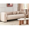 Beliani Trivietė sofa LEIREN Boucle, smėlio spalvos