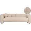 Beliani Trivietė sofa LEIREN Boucle, smėlio spalvos