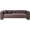 Beliani Trivietė sofa LEIREN, veliūrinė, tamsiai ruda